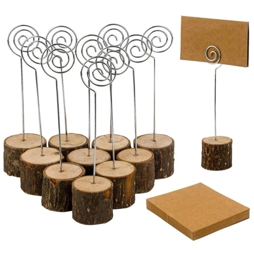 10 wooden place cards